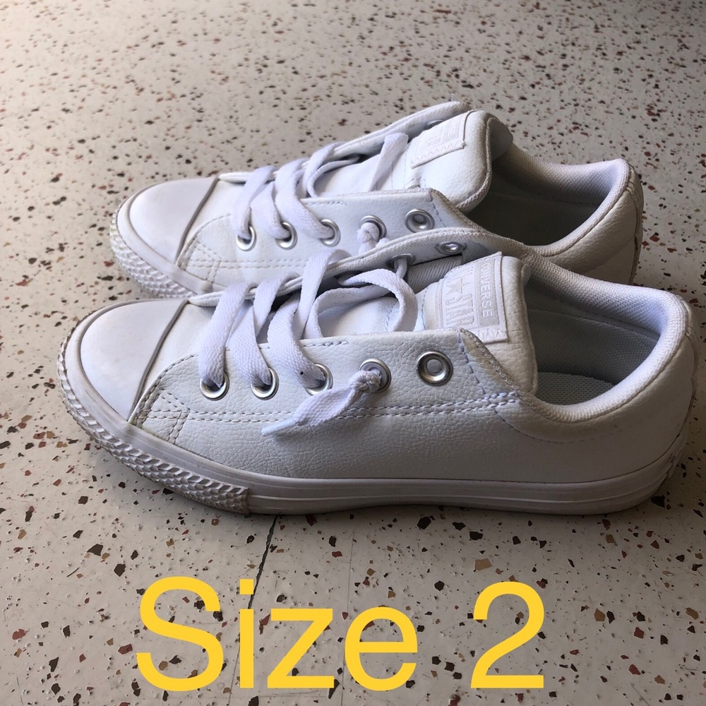 White Converse Size 2